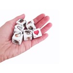 6 Dados Lenormand + Saquinho + Livreto com significado inspirado no baralho cigano