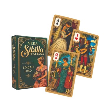 Vera Sibilla Italiana Edição Luxo 52 cartas plastificas e livreto