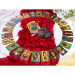 Kit Oráculo de Mãe Cacau 28 cartas lindamente criadas  + Emanador de Frequência de Mãe Cacau + Porta-emanador + Saquinho