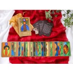 Kit Oráculo de Mãe Cacau 28 cartas lindamente criadas  + Emanador de Frequência de Mãe Cacau + Porta-emanador + Saquinho