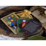Kit Oráculo de Mãe Cacau 28 cartas lindamente criadas  + Emanador de Frequência de Mãe Cacau + Porta-emanador + Saquinho