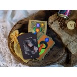 Kit Oráculo de Mãe Cacau 28 cartas lindamente criadas  + Emanador de Frequência de Mãe Cacau + Porta-emanador + Saquinho