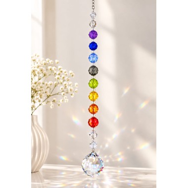 Suncatcher - Apanhador De Sol - Fio De Luz Dos 7 Chakras (tamanho P)