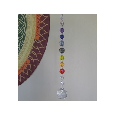 Suncatcher - Apanhador De Sol - Fio De Luz Dos 7 Chakras (tamanho P)