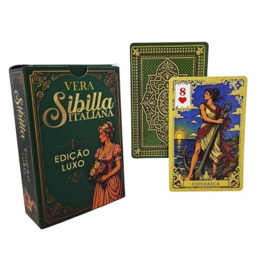 Vera Sibilla Italiana Edição Luxo 52 cartas plastificas e livreto