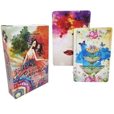 Cigana Carmela Lenormand Baralho Tarô Cigano deck com 38 cartas e livreto explicativo