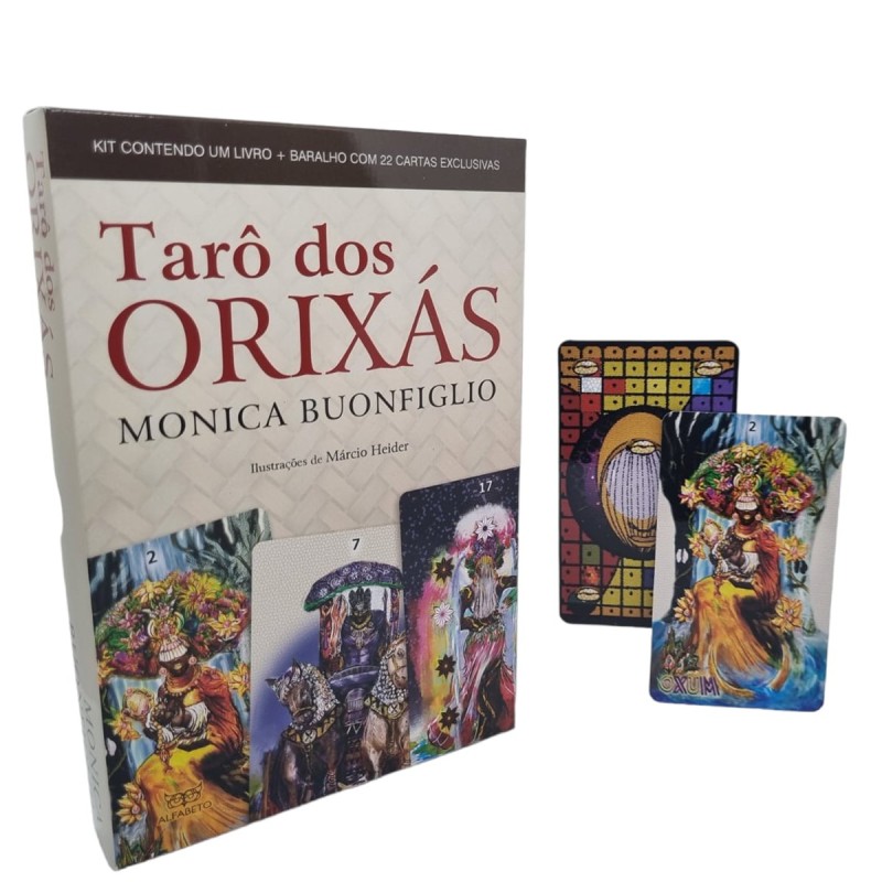 Baralho Tarot dos Orixás Colorido Oráculo Deck 22 Cartas 