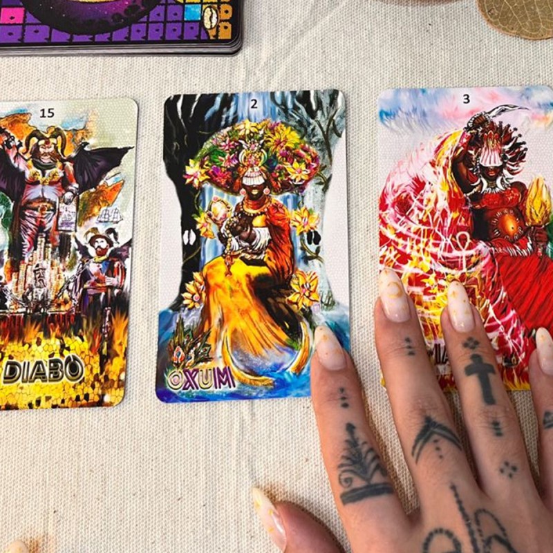 Tarot dos Orixás Grátis  Tarot, Jogo de cartas ciganas, Cartas de