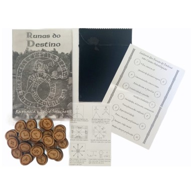 Runas do Destino (25 Runas + Saquinho + Livro + Gráfico)