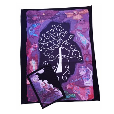 Toalha para tarô 75 cm Árvore Celta da Vida + Lenço