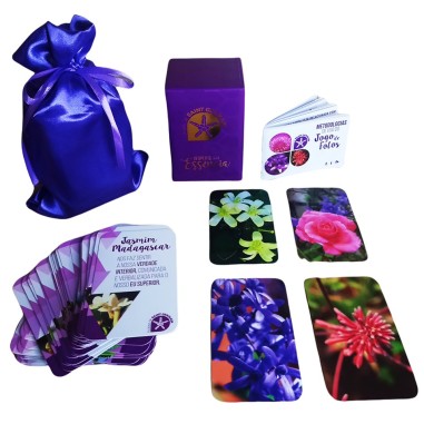 Baralho\Oráculo Jogo de fotos - Florais de Saint Germain (Saquinho + Caixa + Livreto + 91  Cartas)