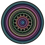 Manta Mandala Multifuncional Multicolorida Modelo Hera