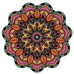 Tapete Mini Mandala Colorido
