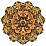 Tapete Mini Mandala Laranja