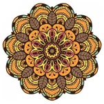 Tapete Mini Mandala Laranja