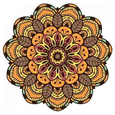 Tapete Mini Mandala Laranja