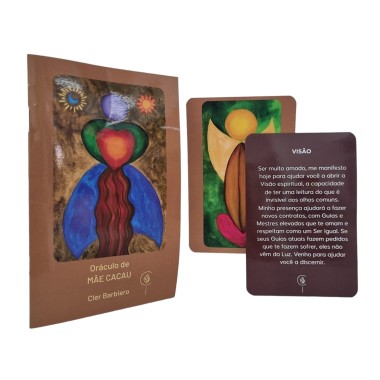 Kit Oráculo de Mãe Cacau 28 cartas lindamente criadas  + Emanador de Frequência de Mãe Cacau + Porta-emanador + Saquinho Kit Oráculo de Mãe Cacau 28 cartas lindamente criadas  + Emanador de Frequência de Mãe Cacau + Porta-emanador + Saquinho