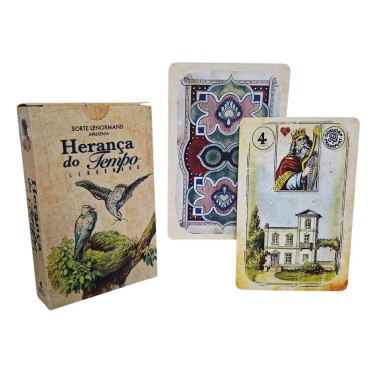 Herança do Tempo Lenormand - Baralho Cigano com 36 cartas e livreto