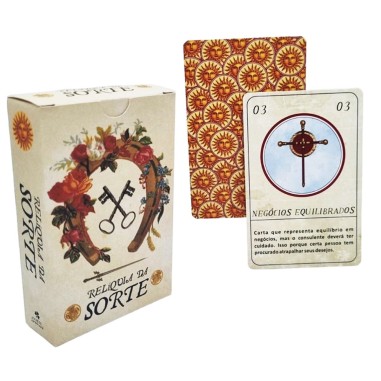 Baralho Relíquia da Sorte, Caixinha Com 52 Cartas